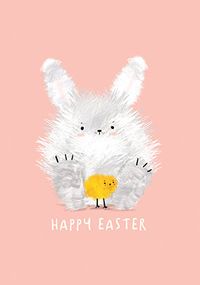 Fluffy Bunny Easter Card