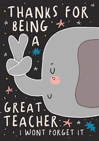 Tap to view Thank You Teacher Elephant Card