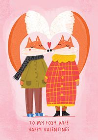 Foxy Wife Valentine's Day Card