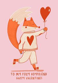 Foxy Boyfriend Valentine's Day Card