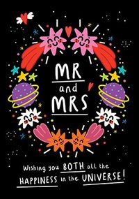 Mr & Mrs Universe Wedding Card