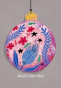 Tap to view Patterned Bauble Christmas Card