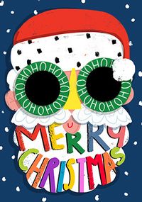 Merry Christmas Santa Glasses Card