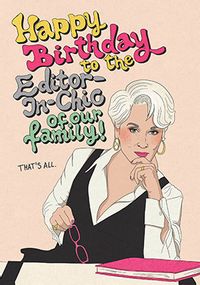 Tap to view Editor in Chic Birthday Card