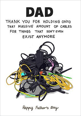 Dad Cables Father's Day Card