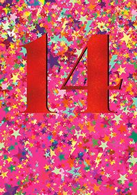 Tap to view 14th Birthday Starry Card