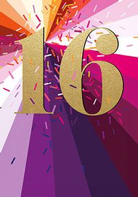 Tap to view 16th Birthday Confetti Card