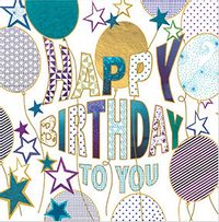 Tap to view Happy Birthday to You Balloons and Stars Card