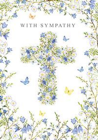 With Sympathy Cross Card