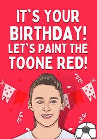Tap to view Time To Paint It Red Birthday Card
