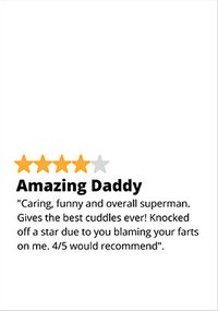 Tap to view Amazing Daddy Review Father's Day Card