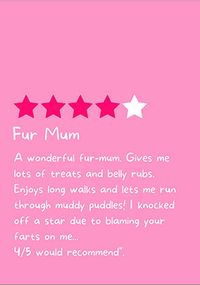Tap to view Fur Mum Review Mother's Day Card