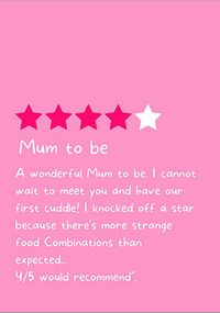 Tap to view Mum to Be Review Mother's Day Card