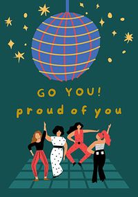 Tap to view Disco Ball Proud Of You New Job Card