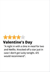Tap to view Four Star Review Valentine's Card