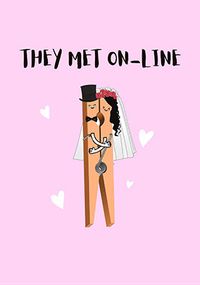 Tap to view They Met Online Wedding Card