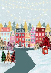 Scenic Houses Christmas Card