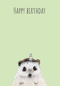 Hedgehog Birthday Card