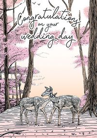 Tap to view Woodland Doe & Doe Wedding Card