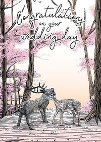 Tap to view Woodland Stag & Doe Wedding Card
