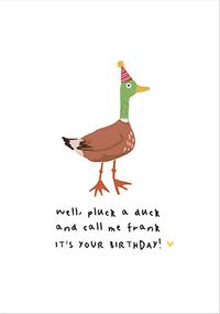 Pluck a Duck Birthday Card