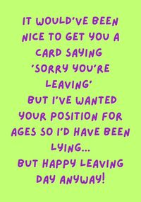 Tap to view Happy Leaving Day Funny Card
