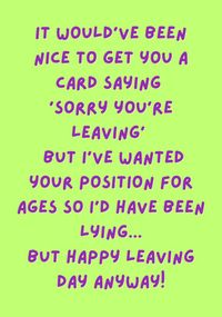 Tap to view Happy Leaving Day Funny Card
