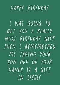 Tap to view Taking Your Son Off Your Hands Birthday Card