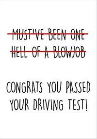 Congrats On Passing Driving Test Congratulations Card