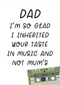 Tap to view Inherited Dad's Taste In Music Funny Father's Day Card
