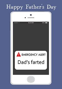 Tap to view Alert Dad's Farted Birthday Card