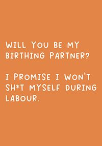 Tap to view Will You Be My Birthing Partner Card