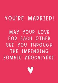 Zombie Apocalypse Wedding Card