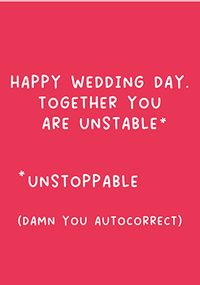 Tap to view Unstoppable Wedding Card