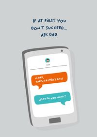 Tap to view Ask Dad  Father's Day Card