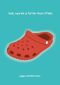 Croc-Star Father's Day Card