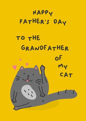 Grandfather of Cat Father's Day Card