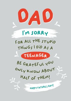 I'm Sorry Dad Father's Day Card