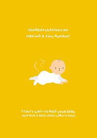Congratulations on Making a Tiny Human New Baby Card