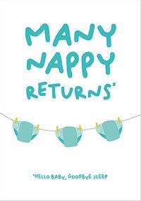 Tap to view Many Nappy Returns New Baby Card