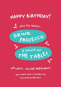 Happy Birthday Pregnancy Card