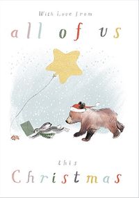 All of Us Cute Illustrated Christmas Card