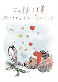 Wife Cute Illustrated Christmas Card