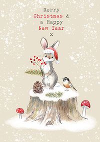 Merry Christmas Cute Illustrated Card