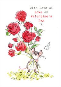 Tap to view Lots of Love Cute Mouse Valentine's Day Card