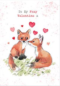 Foxy Valentine Cute Card