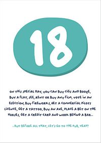 18th Birthday Milestones Birthday Card