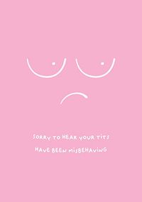 Tap to view Misbehaving Tits Sympathy Card
