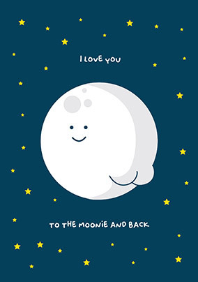 To The Moonie And Back Card - Giant (A3) - By Funky Pigeon