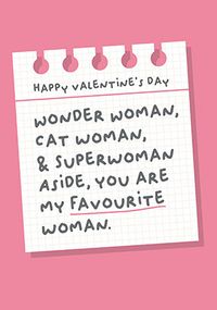 Tap to view You Are My Favourite Woman Valentine's Card